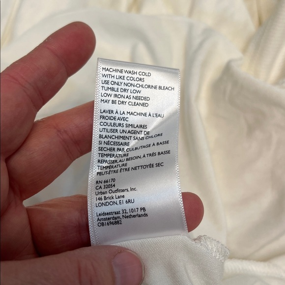 FREE PEOPLE FP BEACH BETHANY MIDI CUT-PUT DRESS WHITE MEDIUM NEW WITH TAGS - Picture 8 of 11